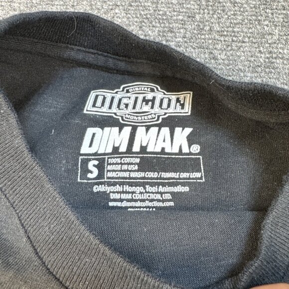 RARE Dim Mak x Digimon T-Shirt Men's S Black Steve Aoki Graphic Made in USA - Picture 3 of 7
